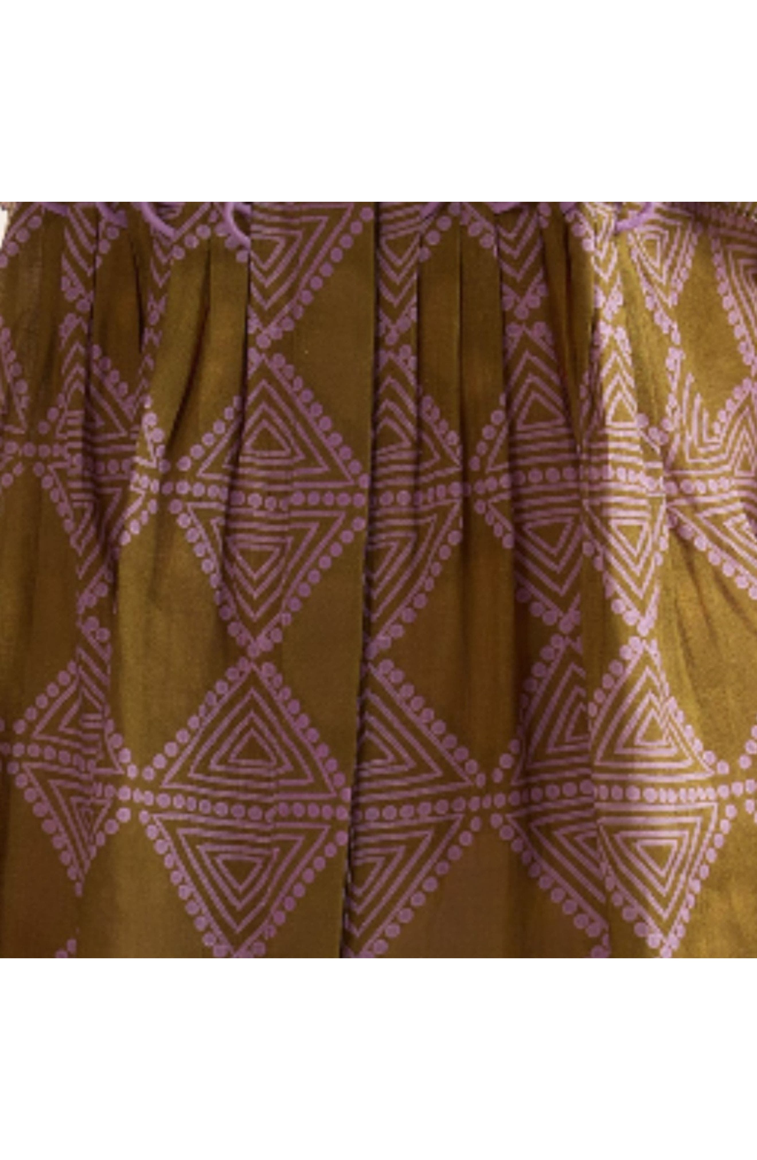 Cynthia Rowley Ramie Midi Pintuck Kaftan in Amber Green/lavender at Nordstrom - 5
