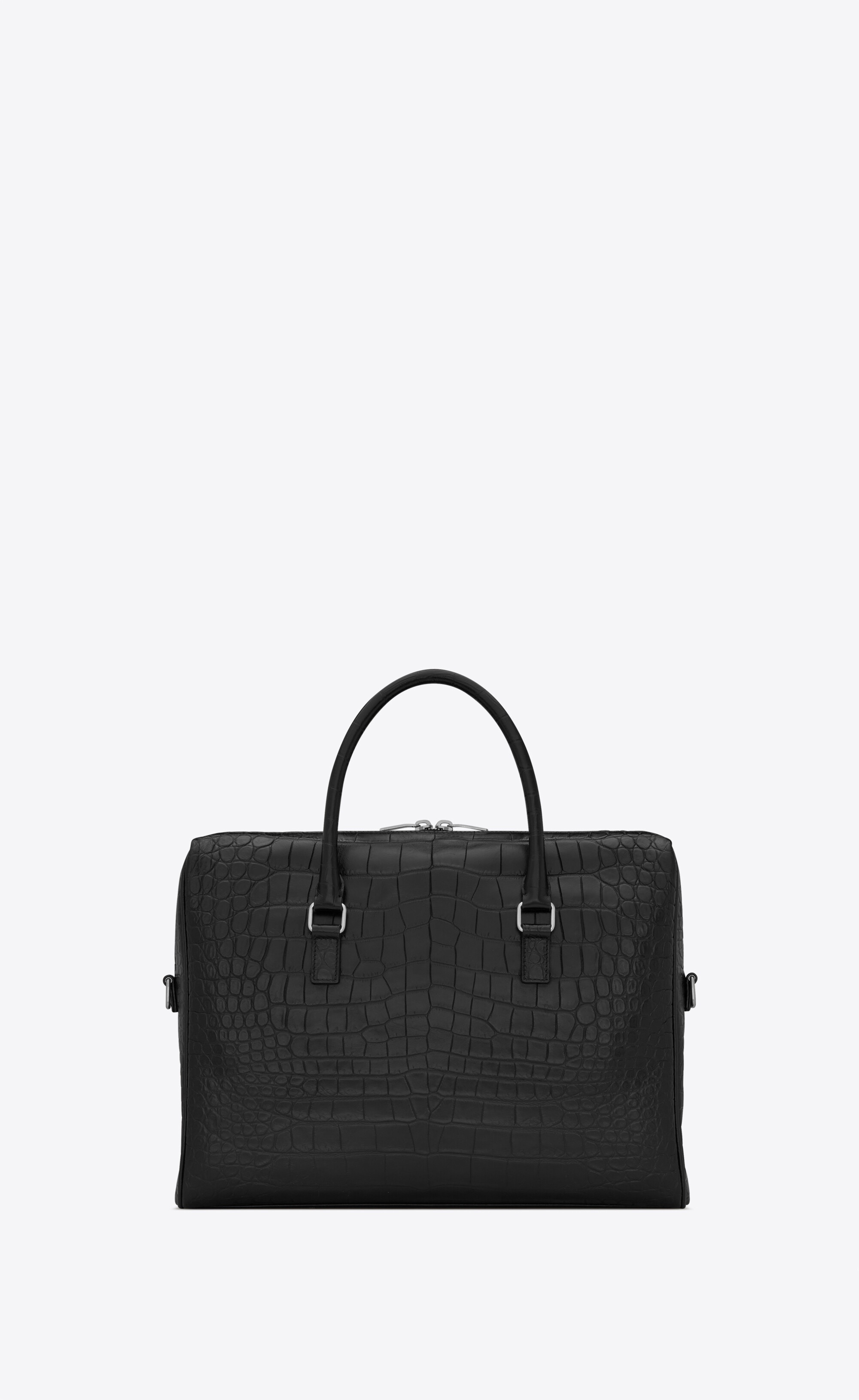 SAINT LAURENT duffle saint laurent briefcase bag in crocodile 