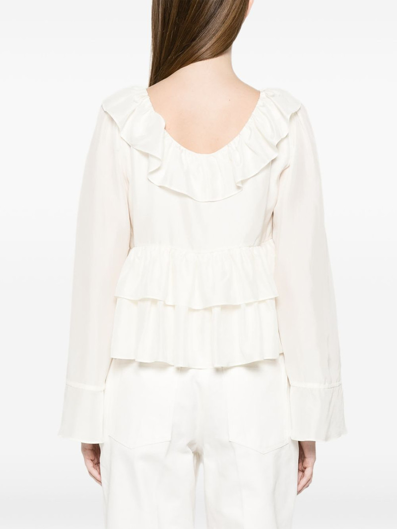 Playful Volumes ruffled tie blouse 4