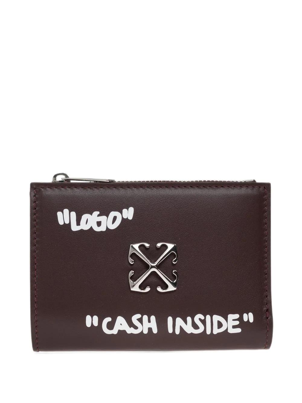 Arrows-motif leather wallet - 1