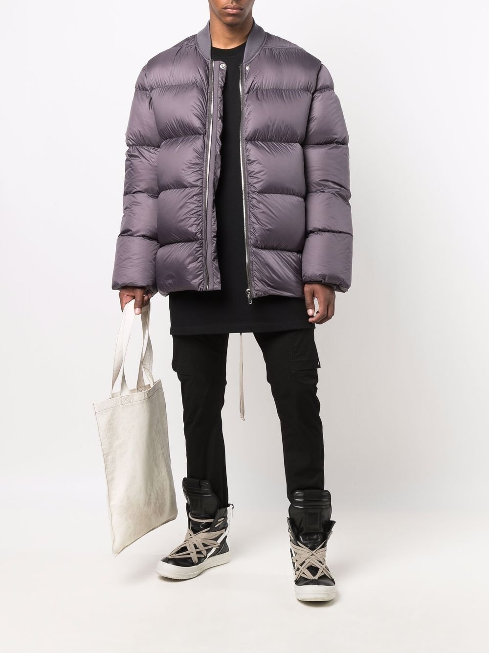 collarless puffer jacket - 2