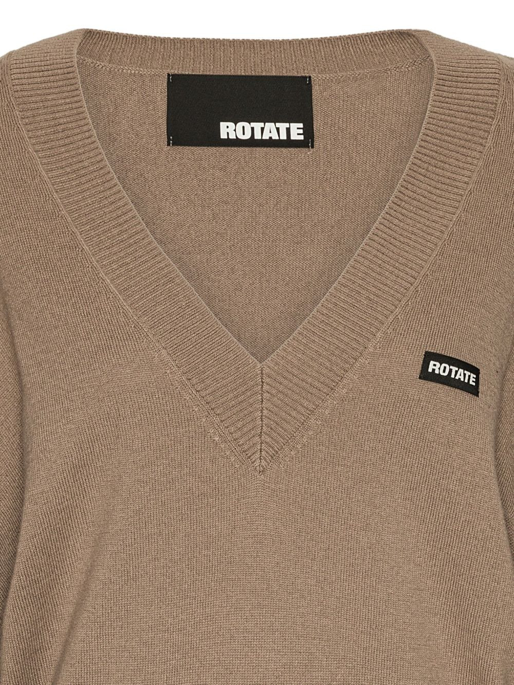 v-neck long-sleeve sweater - 5