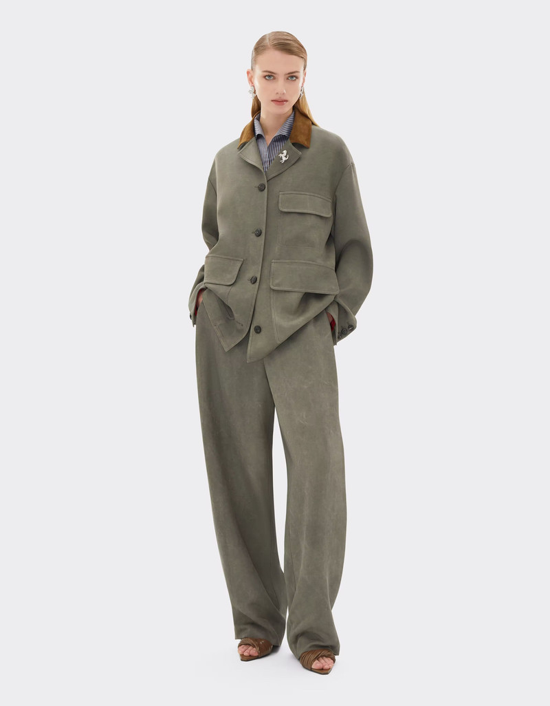 Ferrari Viscose trousers with a vintage effect outlook