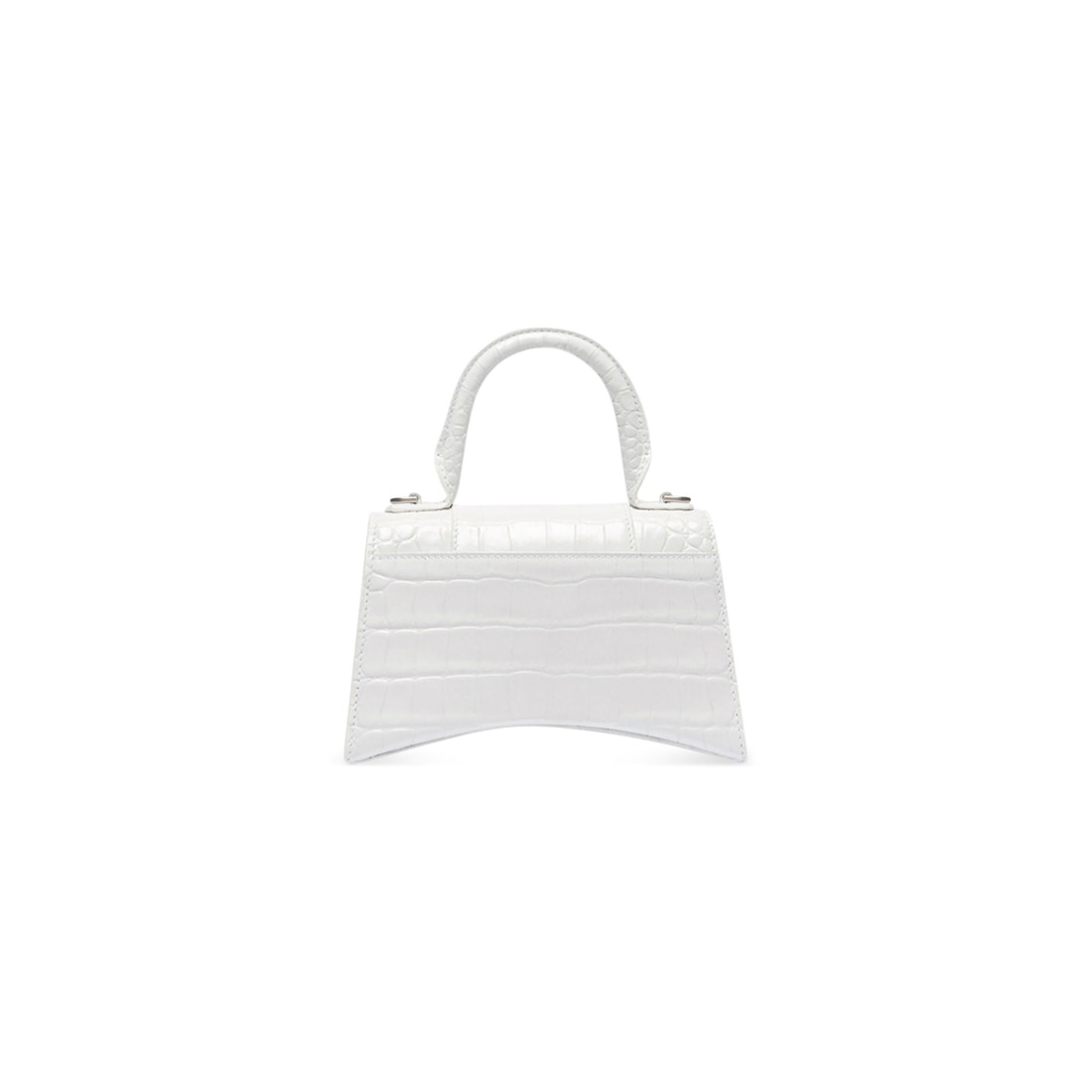 Women's Hourglass Xs Handbag Crocodile Embossed in White - 2