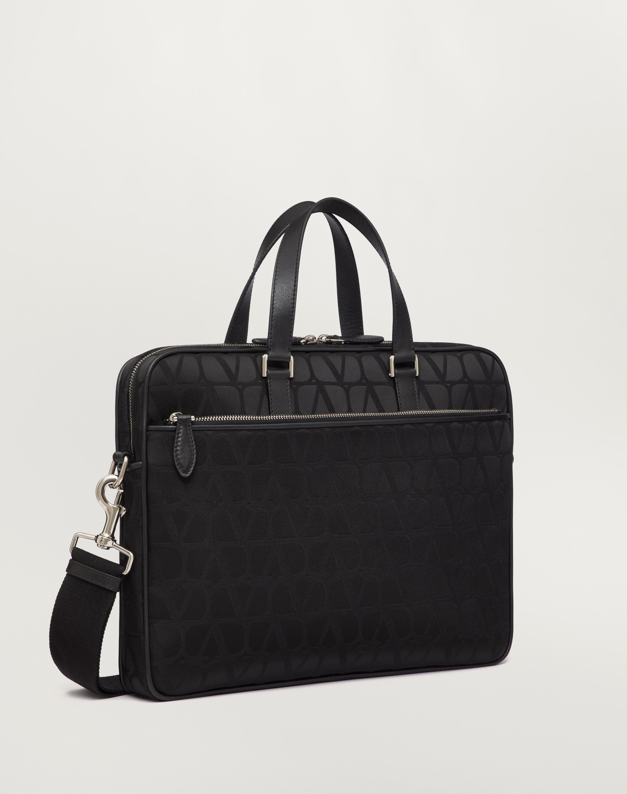 TOILE ICONOGRAPHE TECHNICAL FABRIC WORK BAG WITH LEATHER DETAILS - 3