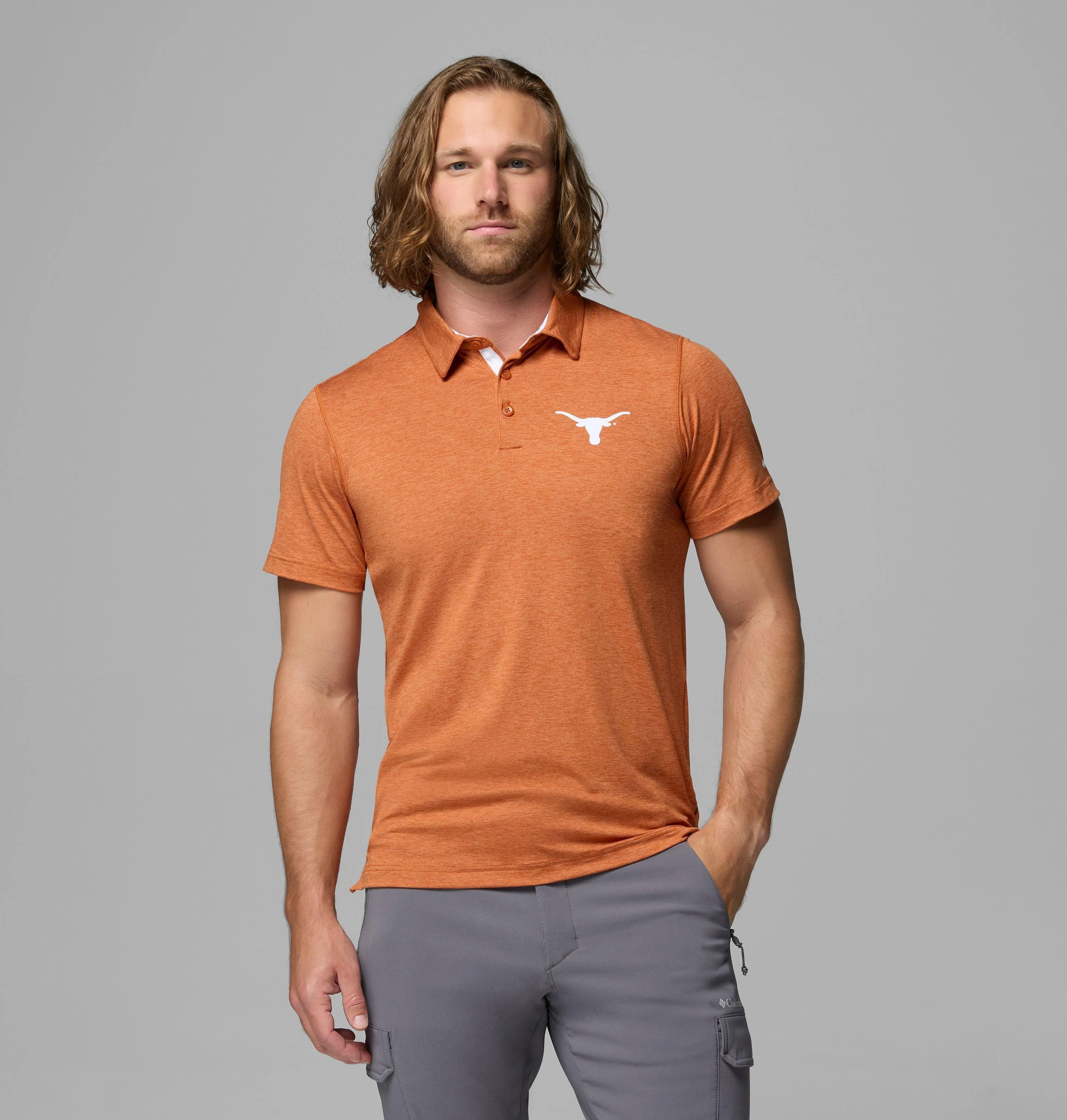 Men's Collegiate Tech Trail Polo - Texas - 1
