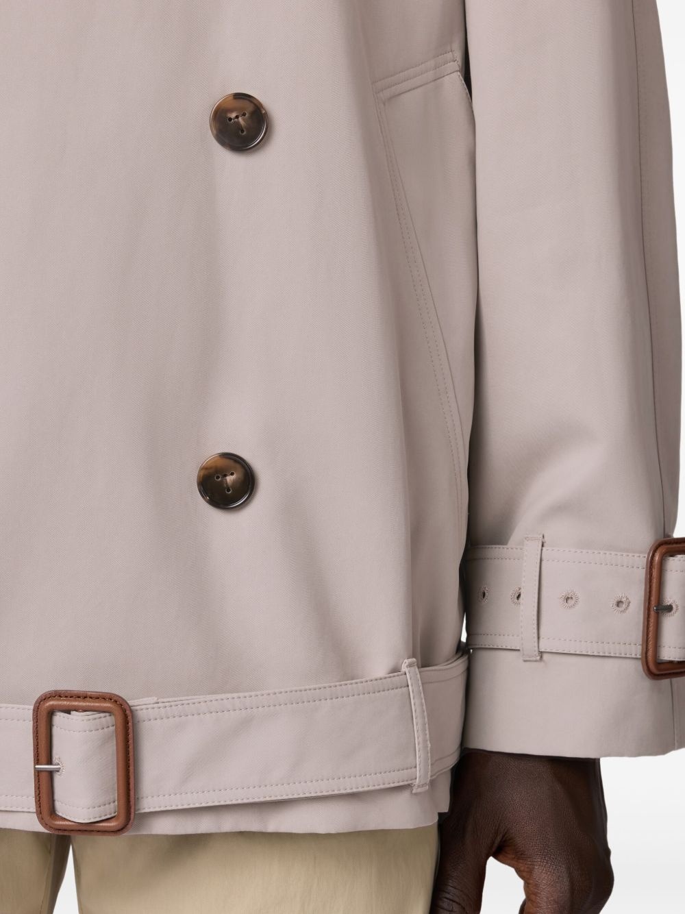 cotton trench jacket - 6