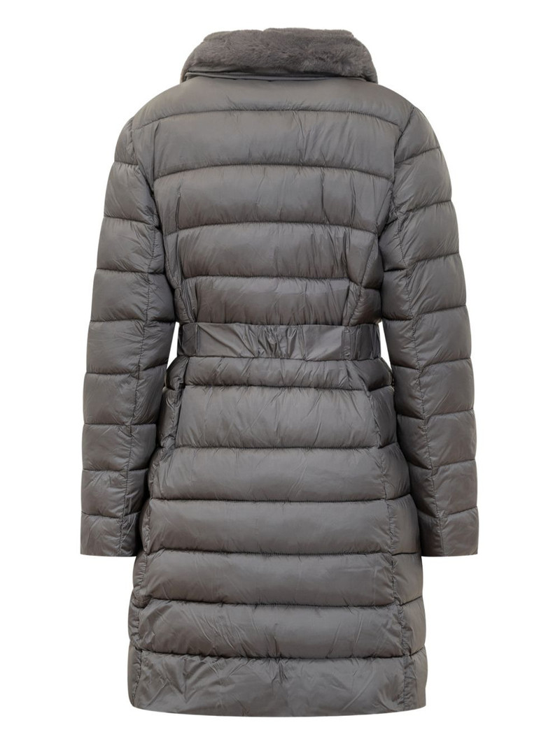 MICHAEL KORS fur trim longline jacket outlook
