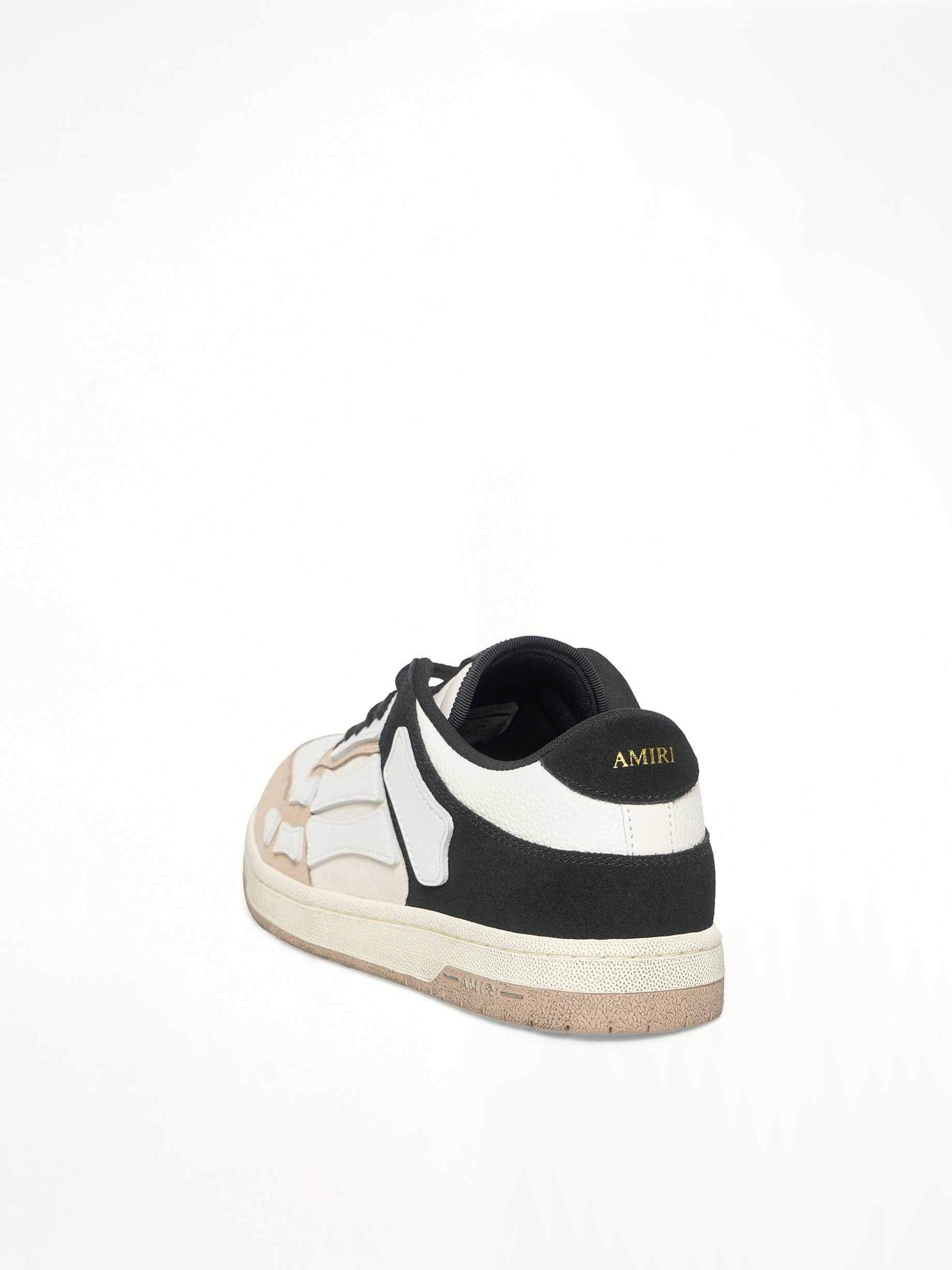 Distressed Skeleton Low Top Sneaker in Black - 3