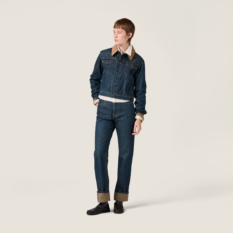 Miu Miu Denim blouson jacket outlook