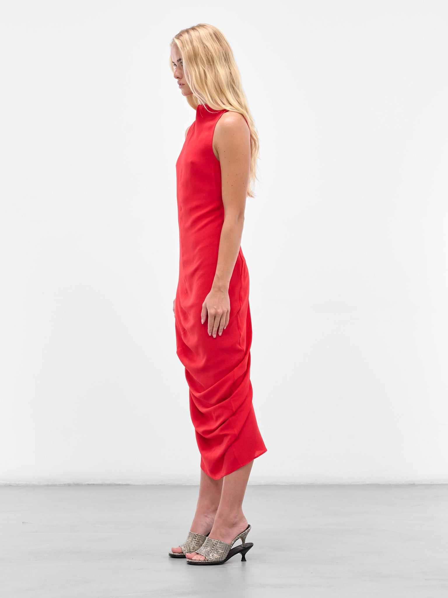 The Red Draped J Dress - 2