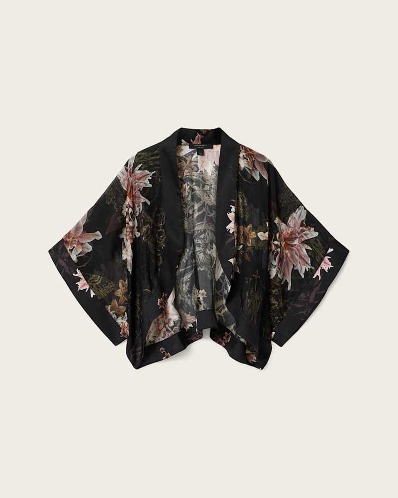 ALICE RELAXED FIT SILK BLEND FLORAL SHRUG 1