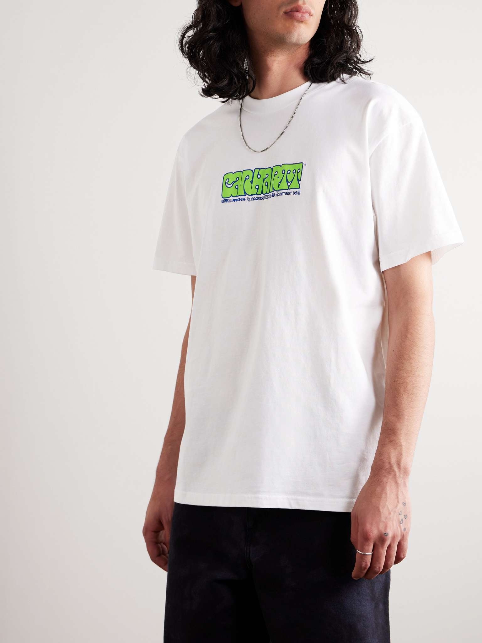 Heat Script Logo-Print Organic Cotton-Jersey T-Shirt - 3