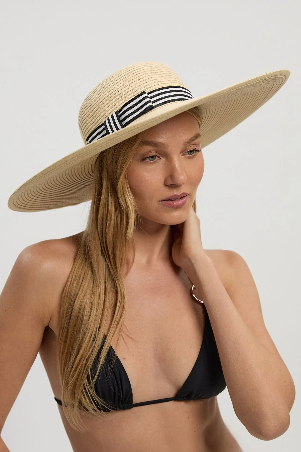 Natural Floppy Beach Hat - 1
