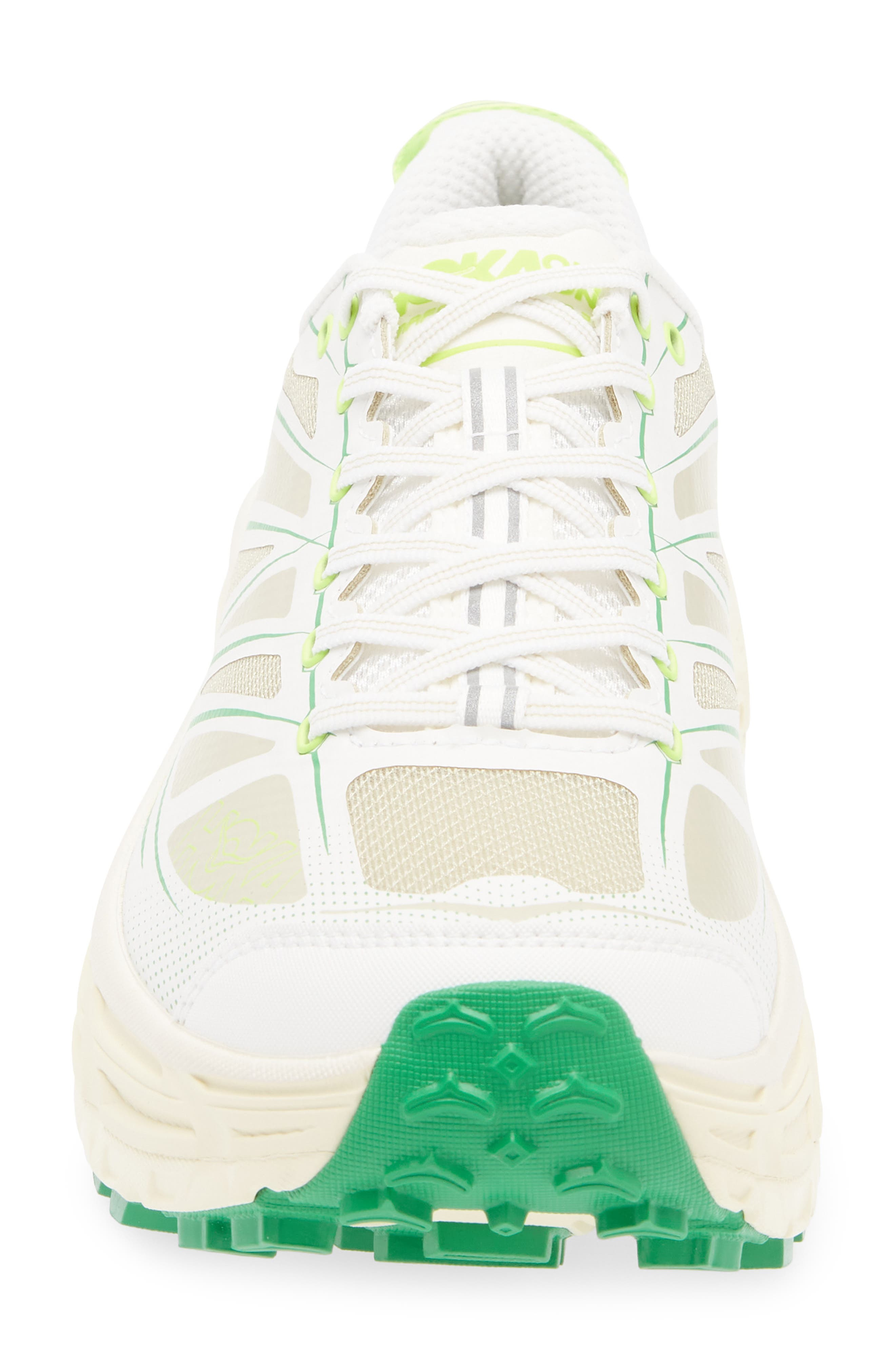 HOKA Mafate Speed 2 Sneaker in White /Fresh Cut Grass at Nordstrom - 4