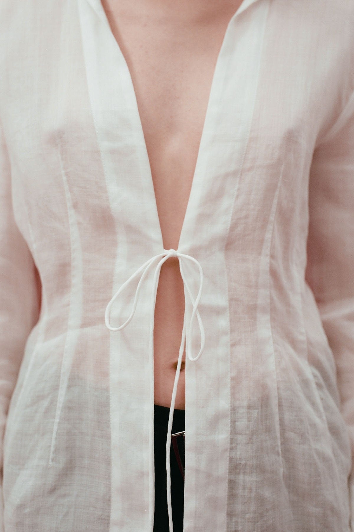 新品argue BOIL WASH SHEER LINEN SHIRT