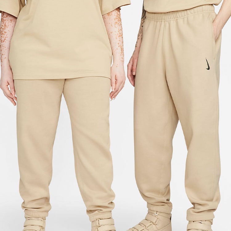 Nike x Billie Eilish Crossover Solid Color Sports Long Pants US Edition Couple Style Brown DQ7752-20 - 5