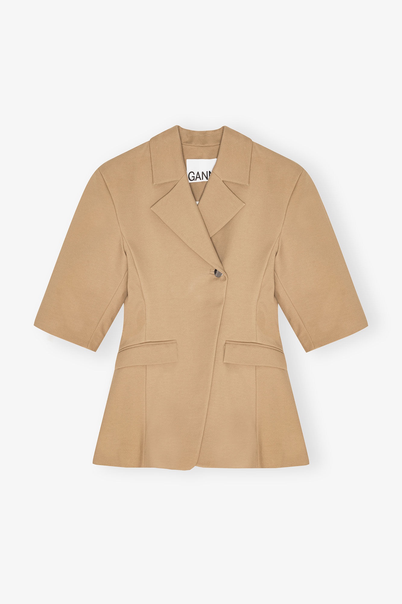 CAMEL 3/4 SLEEVE BLAZER - 1