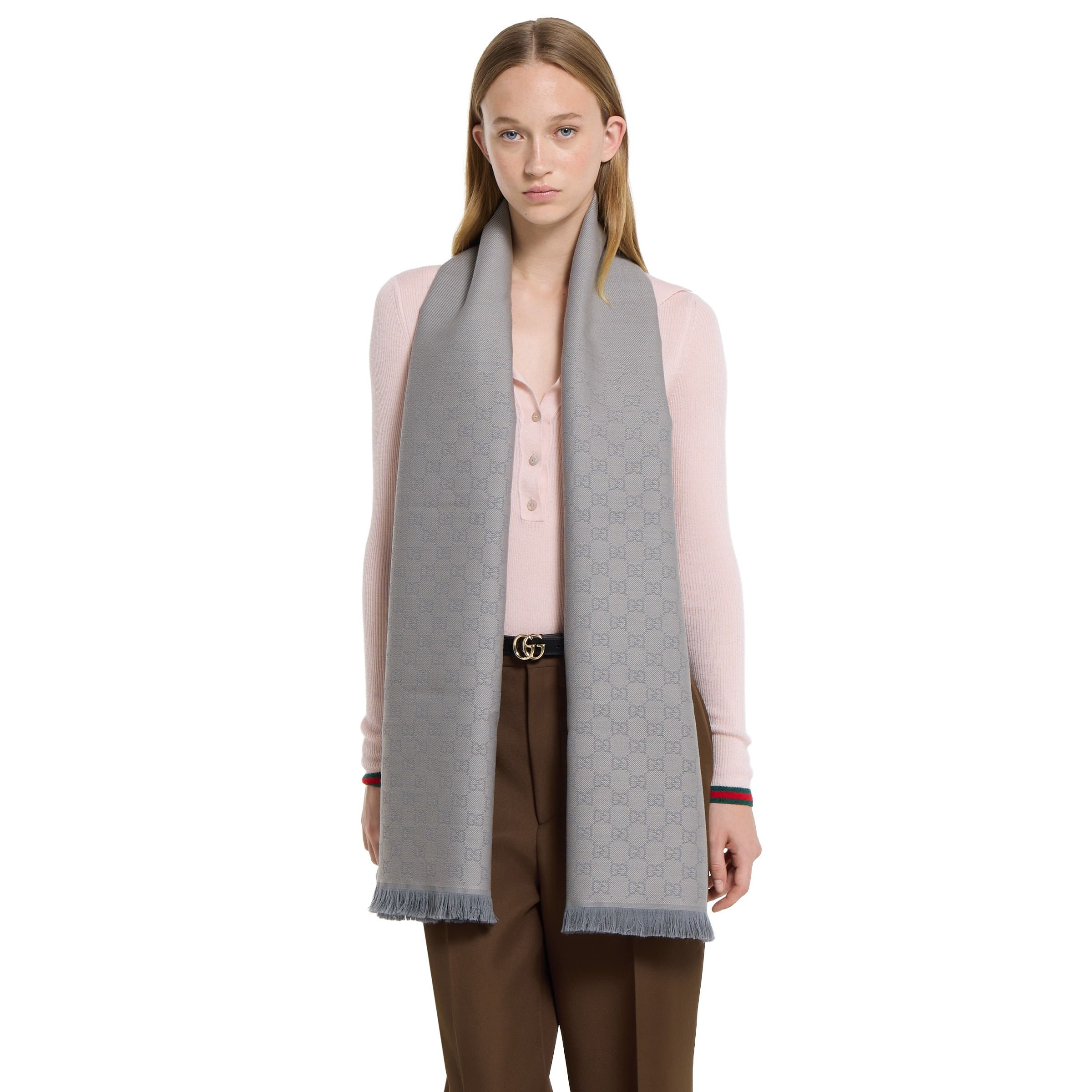 GG wool scarf - 3
