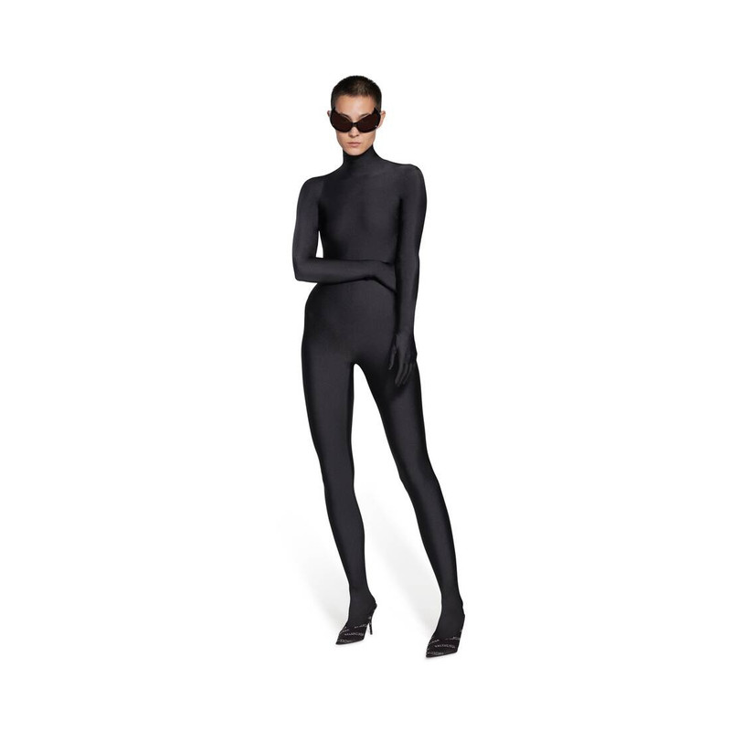 Women's Square Knife Slingback 80mm Mule With Rhinestones in Black 9