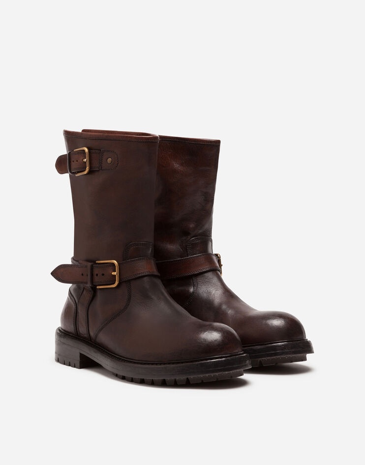 Horsehide biker boots - 2