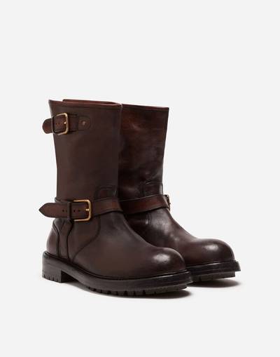 Dolce & Gabbana Horsehide biker boots outlook