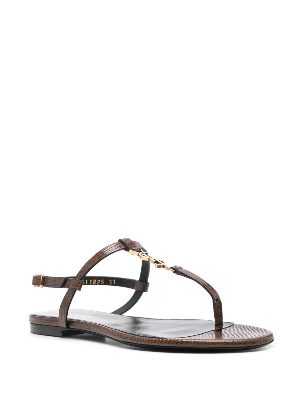 Cassandre-plaque leather sandals - 2