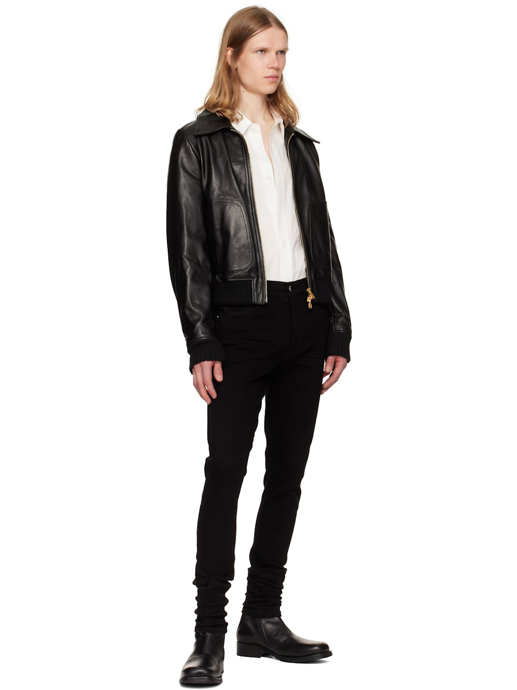 Black Stack Jeans - 4