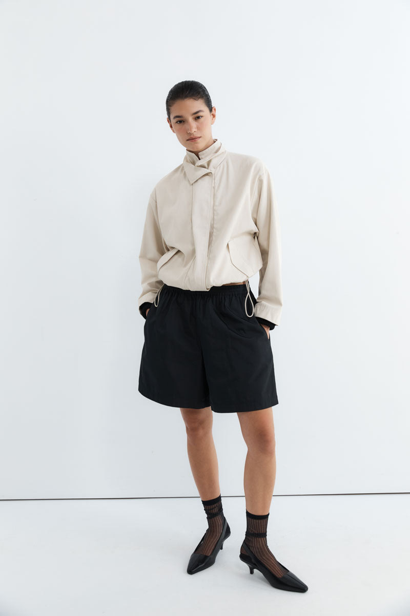 Paper Taffeta Short - Black / Black - 7