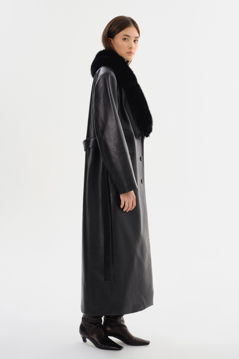 SARITA | Recycled Leather Maxi Coat 6