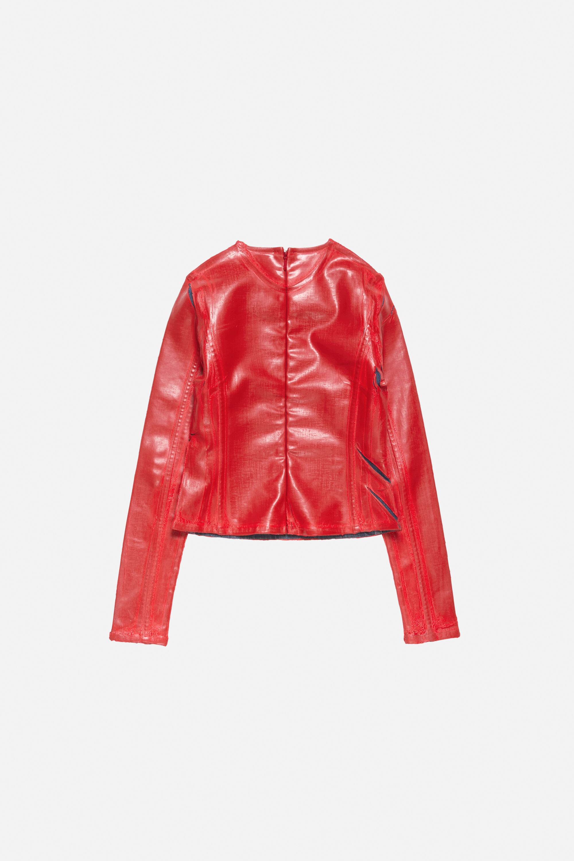 Fitted long-sleeve shirt - Red/red - 7