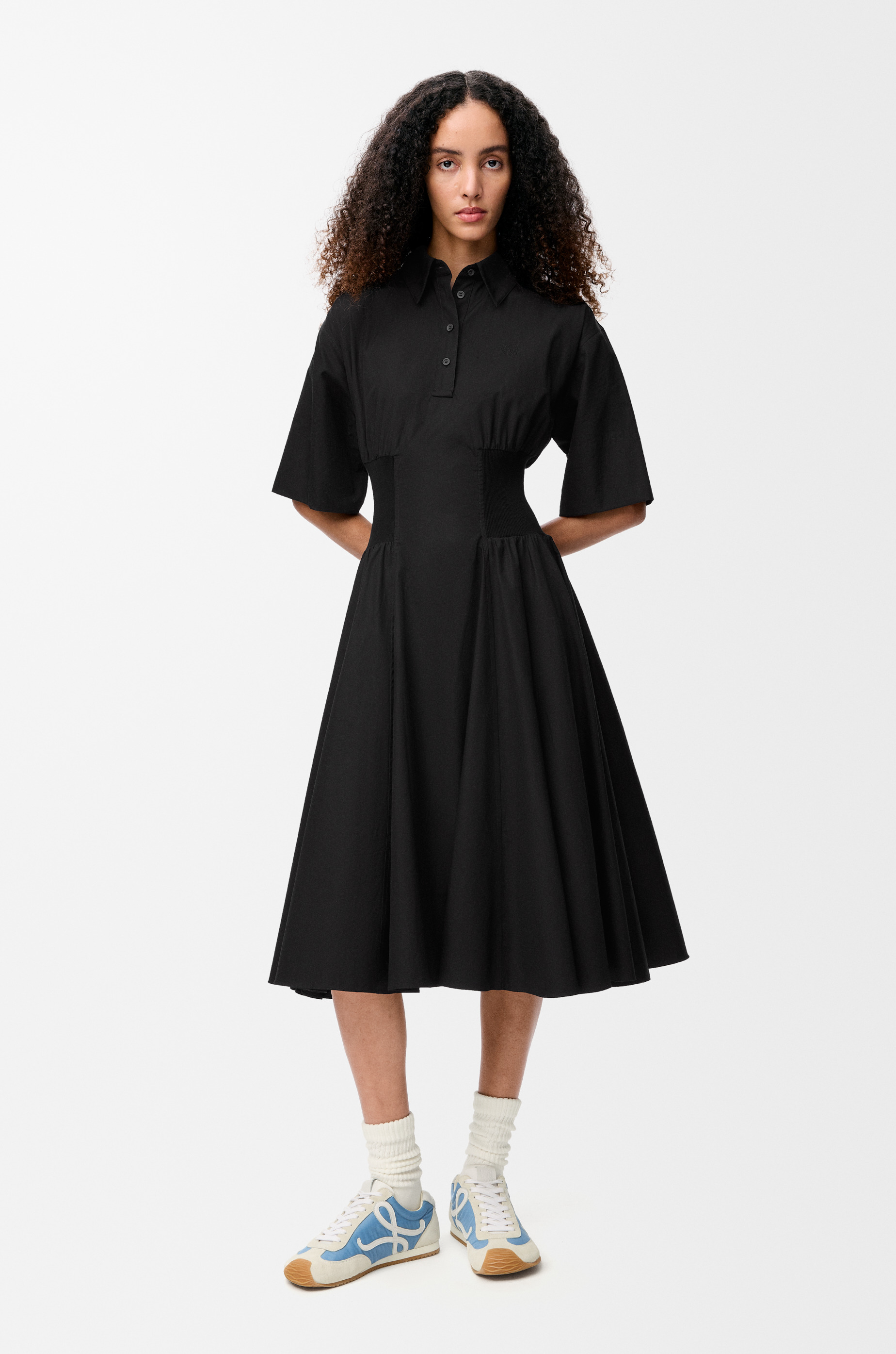 Short sleeve dress in cotton - 3