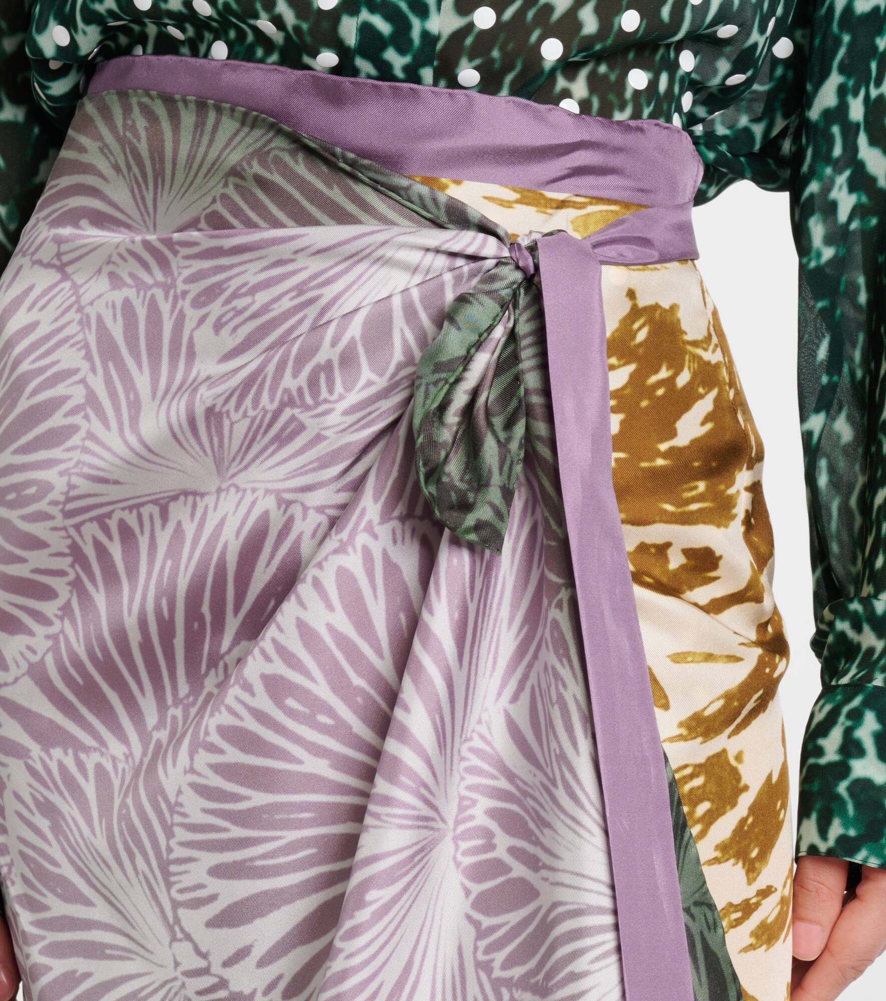 Scarfy printed wrap skirt - 4