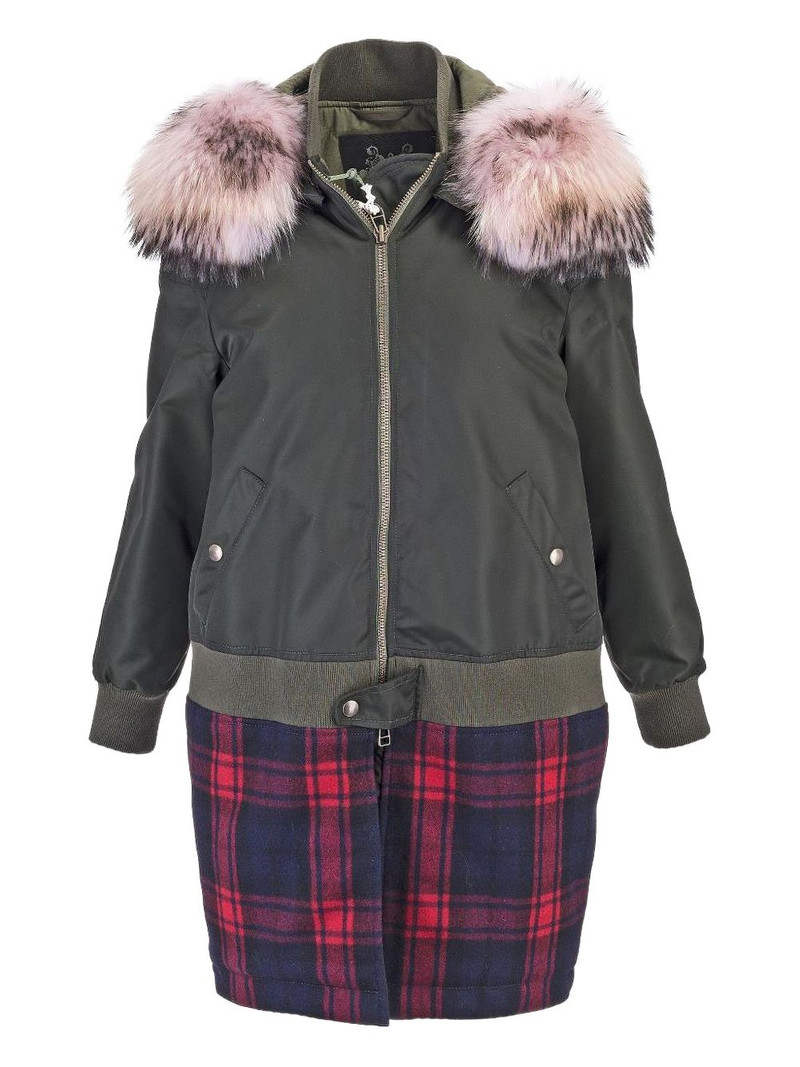 fur-trim hooded coat 1