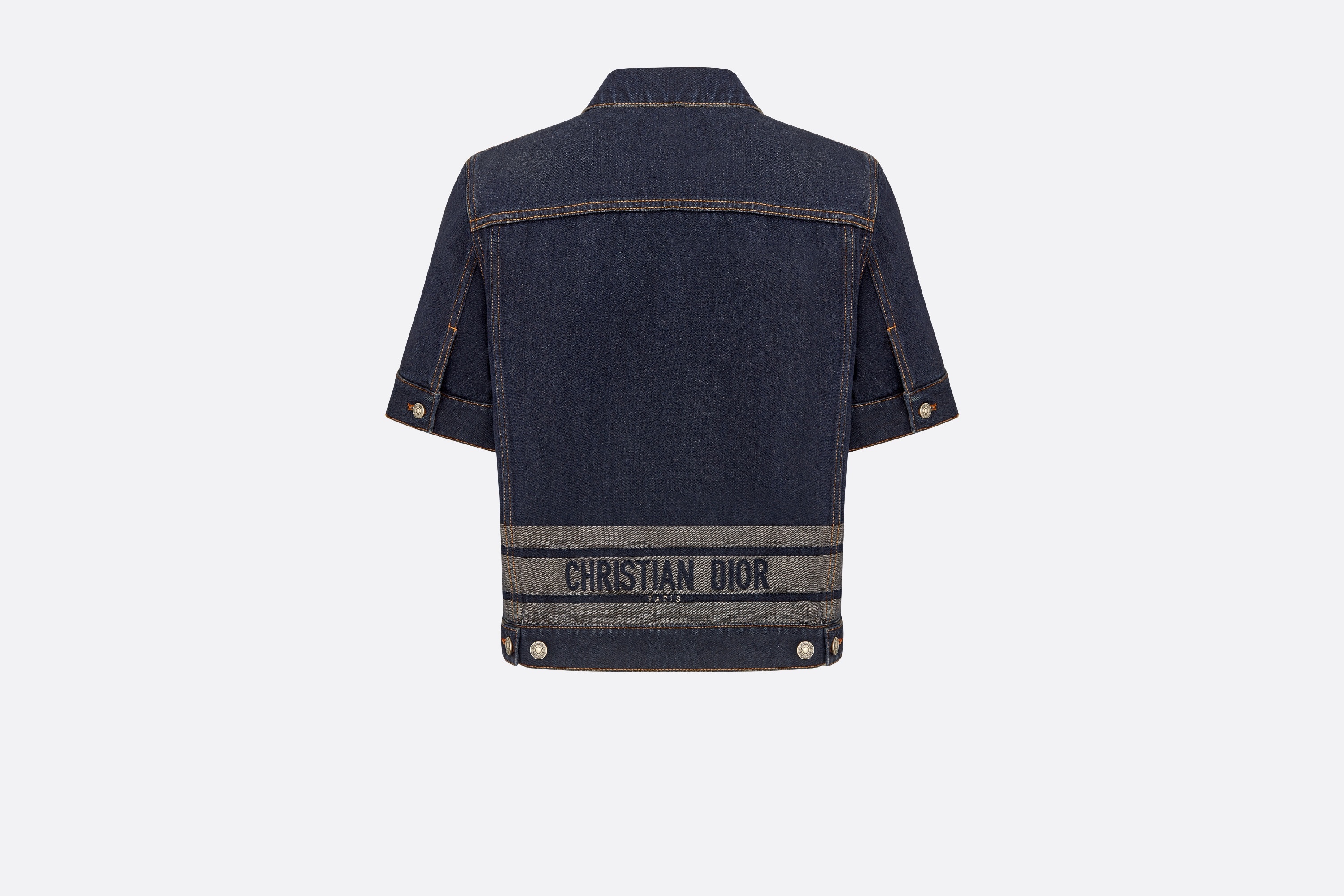 Dior Short-Sleeved Denim Couture Jacket | dior | REVERSIBLE