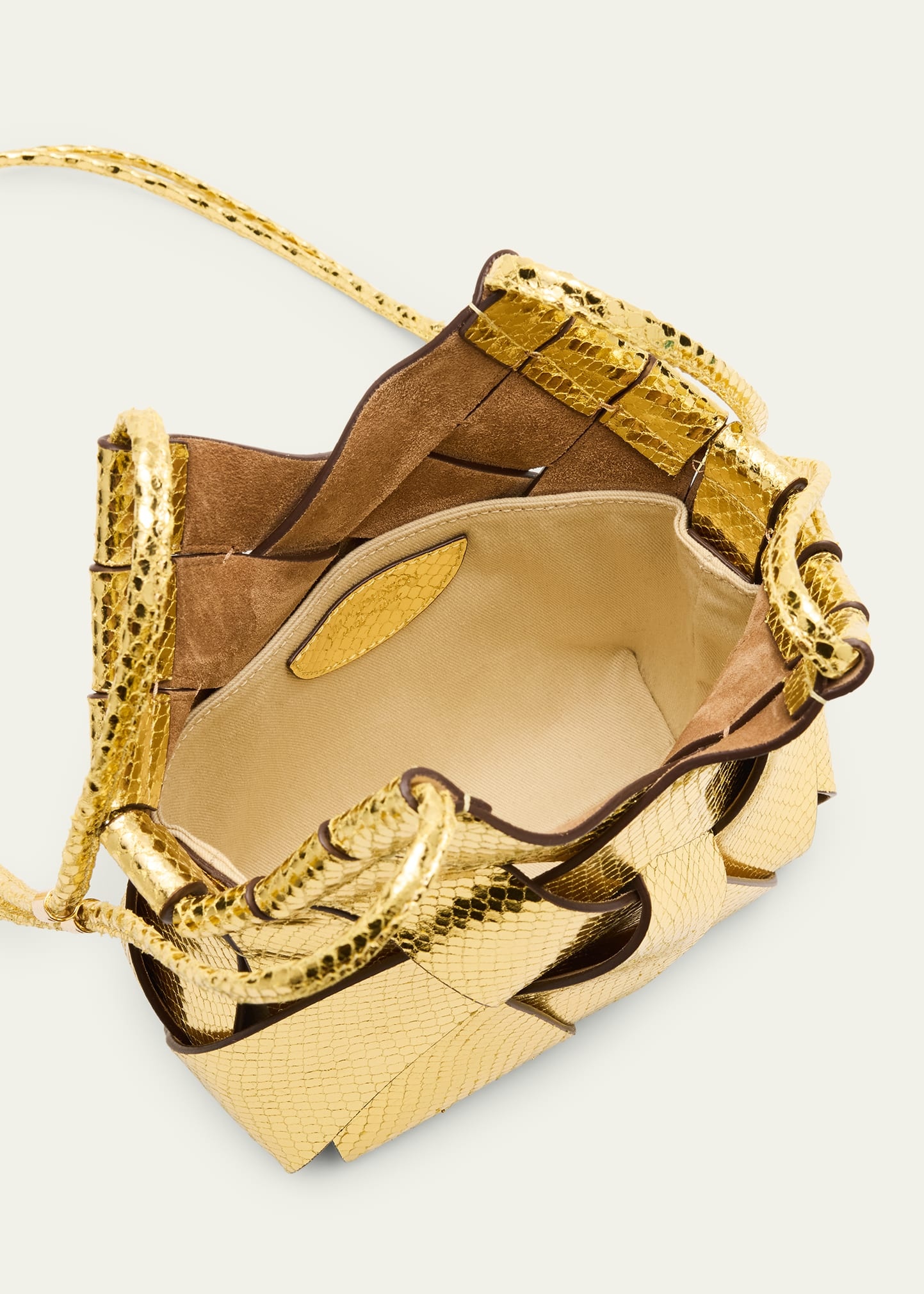 Charlotte Metallic Snake-Print Crossbody Bag - 4