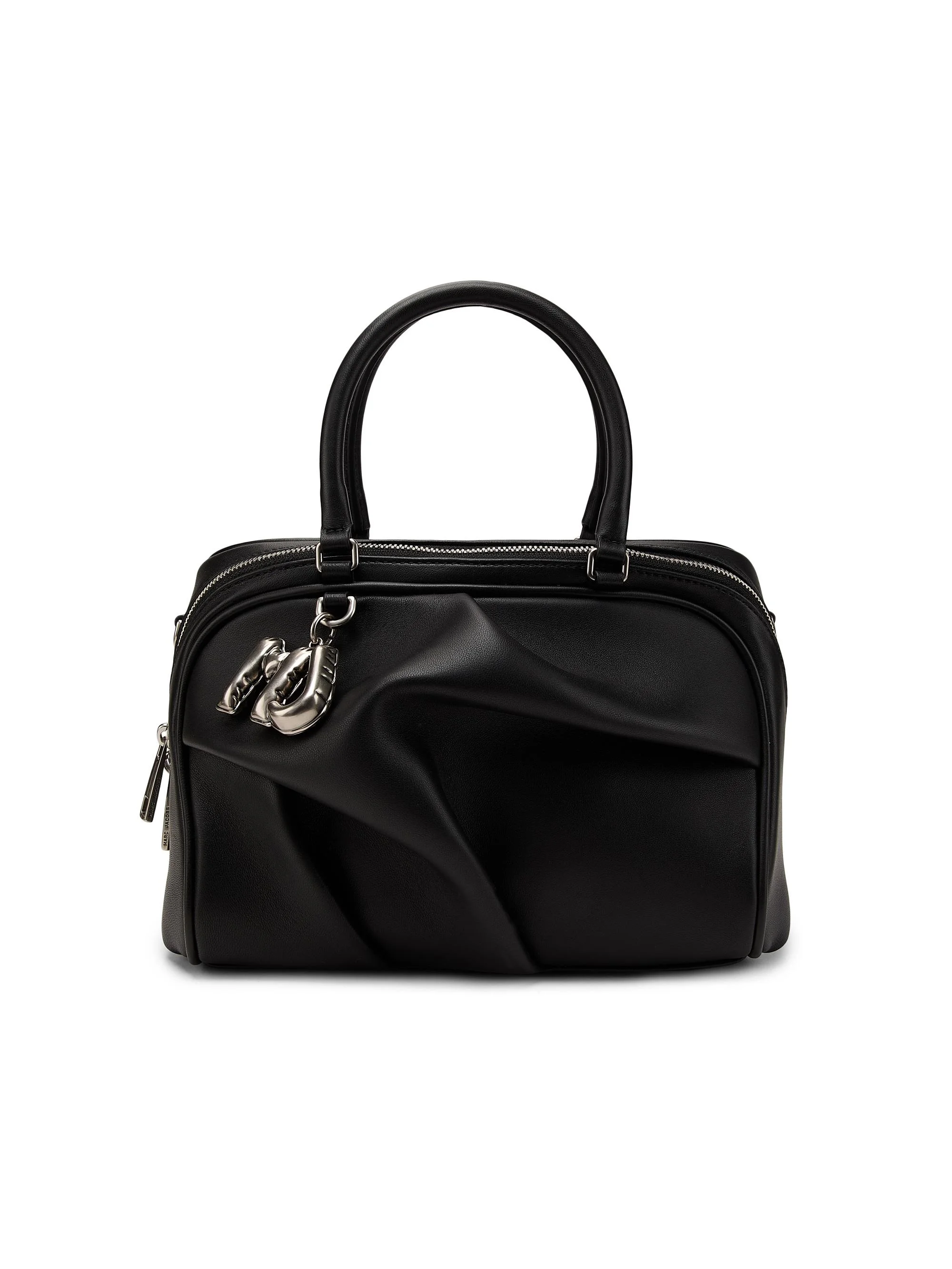 Women's The Small Wave Leather Top Handle Bag - Black - 1