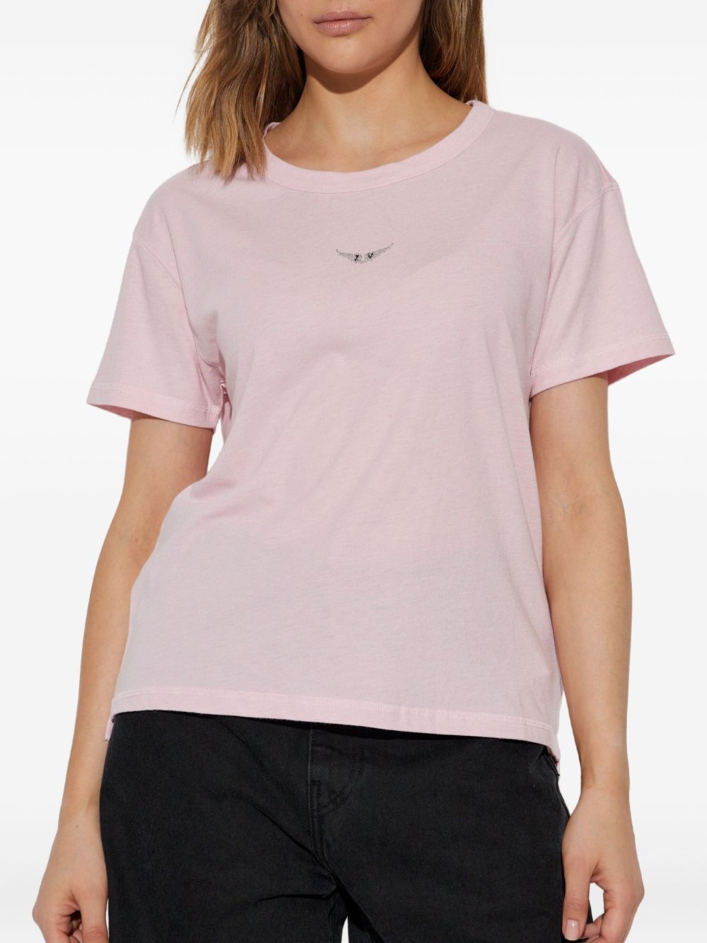 embroidered-logo t-shirt - 3