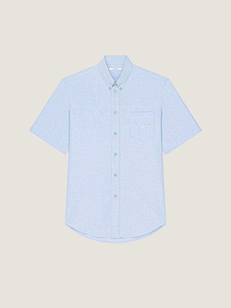 SHIRT IN COTTON OXFORD WITH GIVENCHY PARIS JACQUARD 1