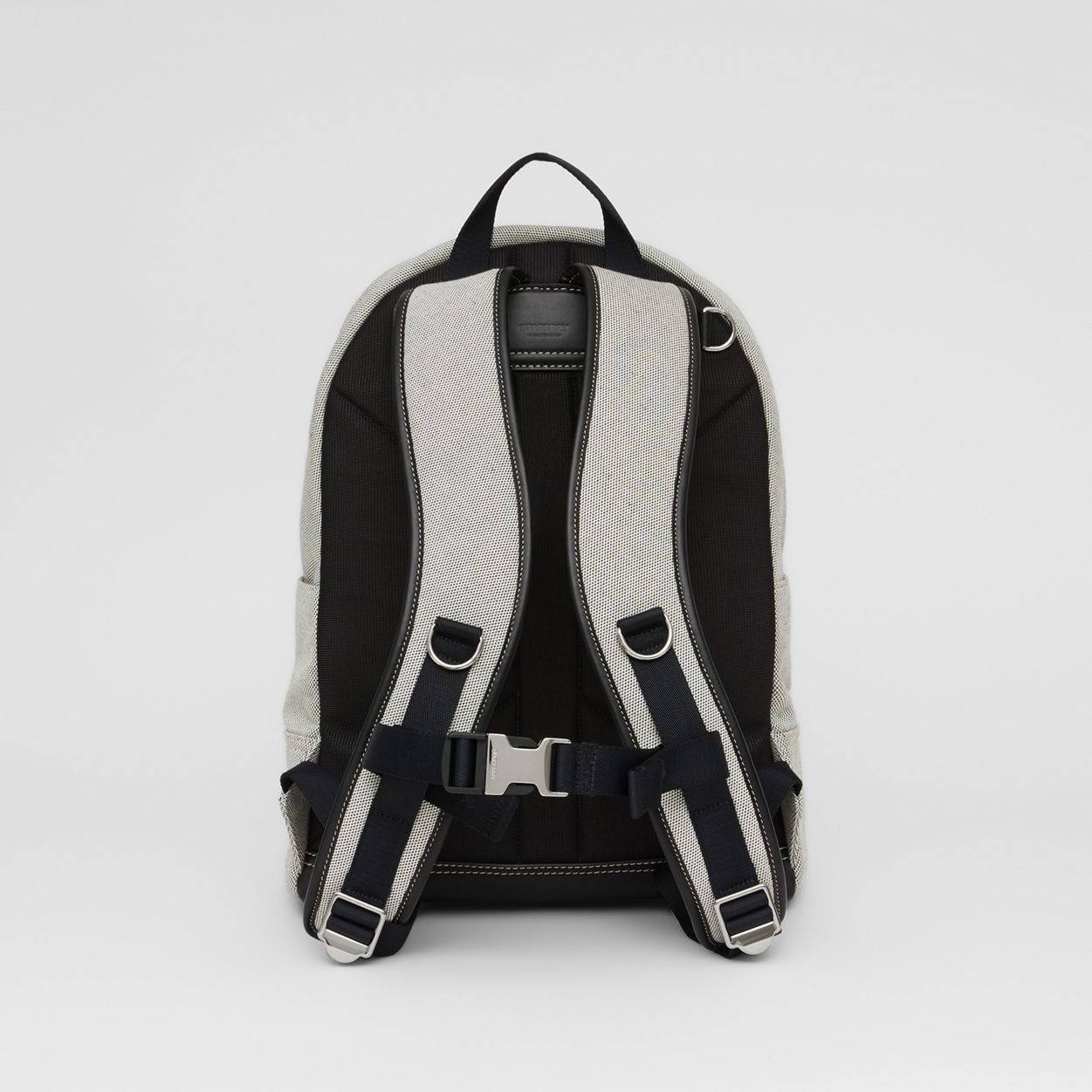 Large Logo Print Cotton Canvas Backpack 8