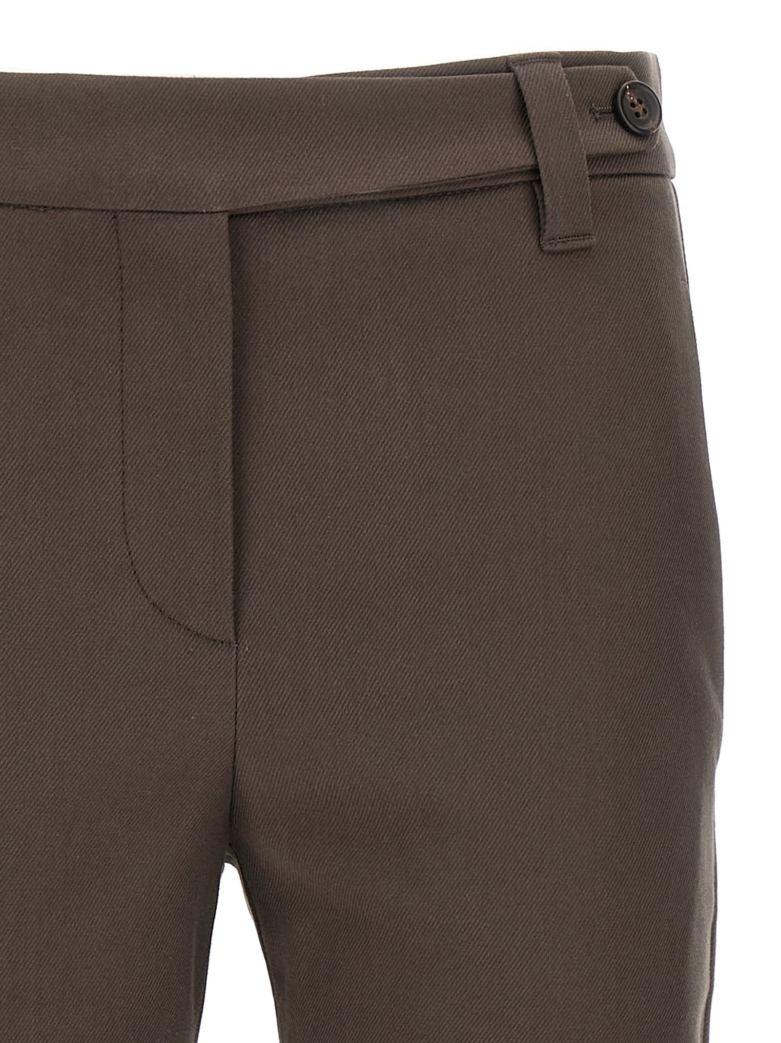 Monile Cotton Pants Brown - 3