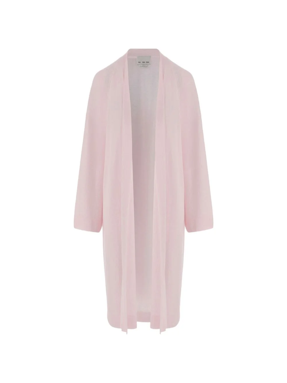 open-front long-sleeve coat - 1