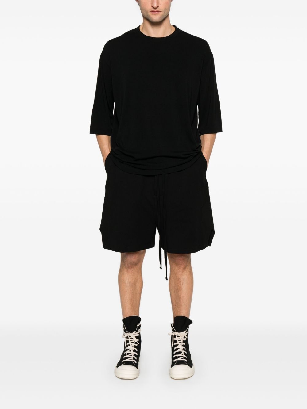 waffle-effect track shorts - 2