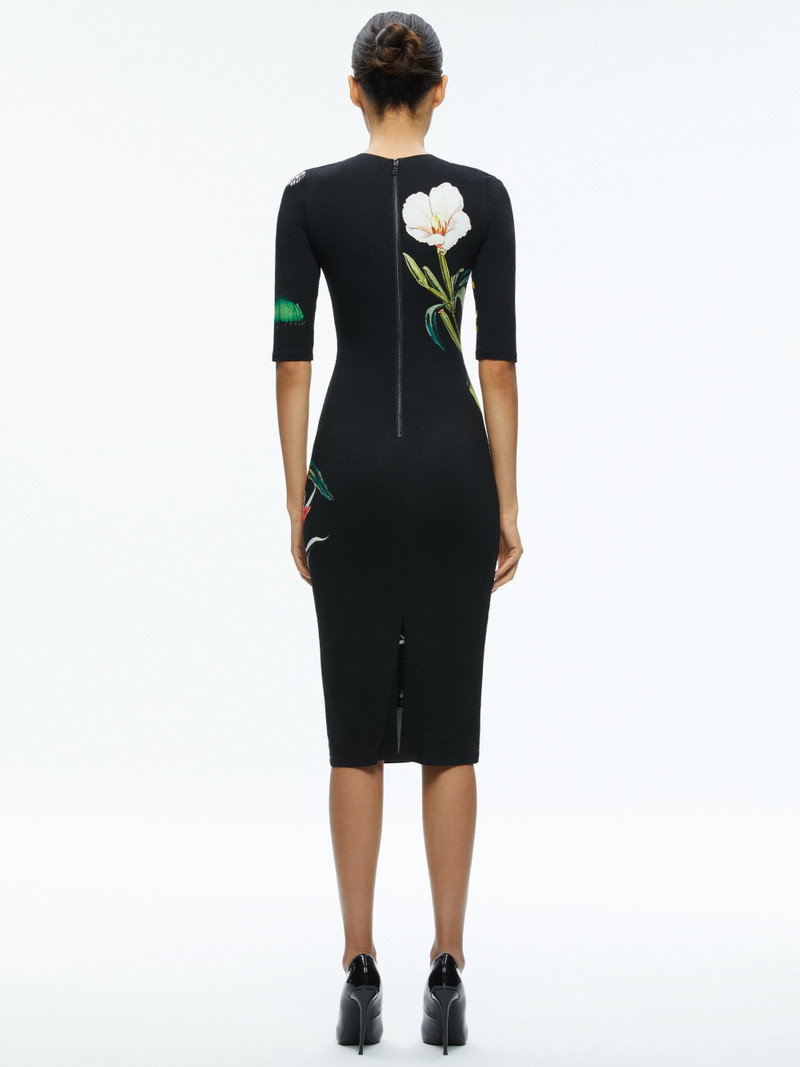 DELORA FLORAL CREWNECK MIDI DRESS 2