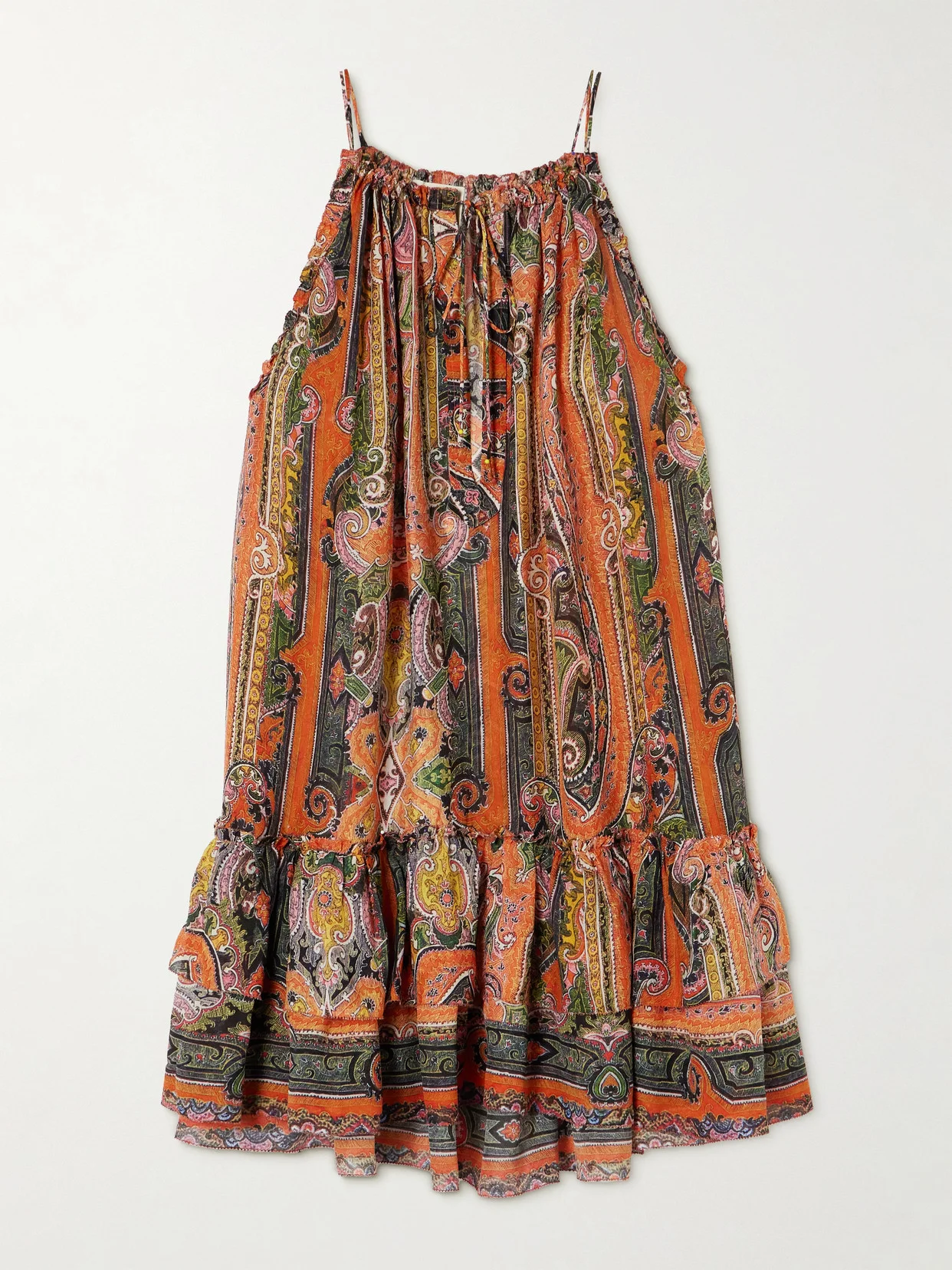 Milnea Tiered Printed Silk-voile Mini Dress - 1