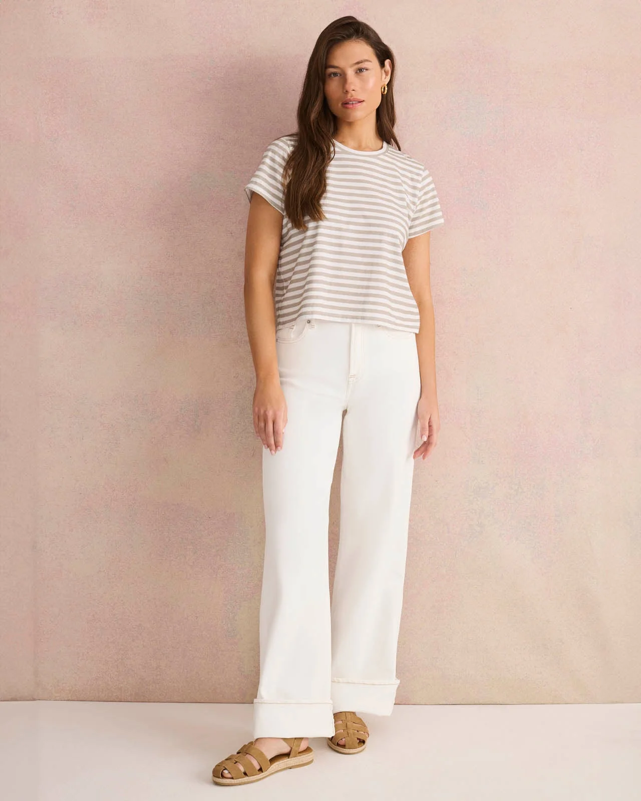 Louisa Short Sleeve Stripe Tee - 1