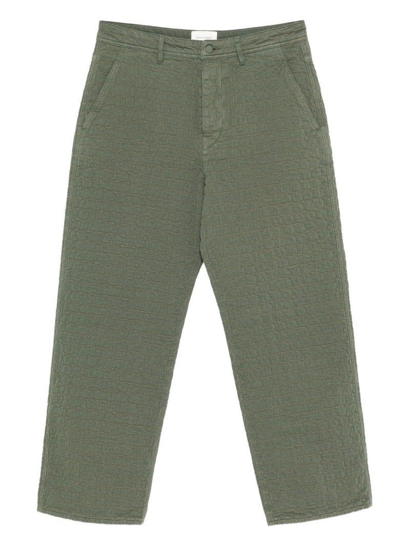 circle-quilted trousers 1