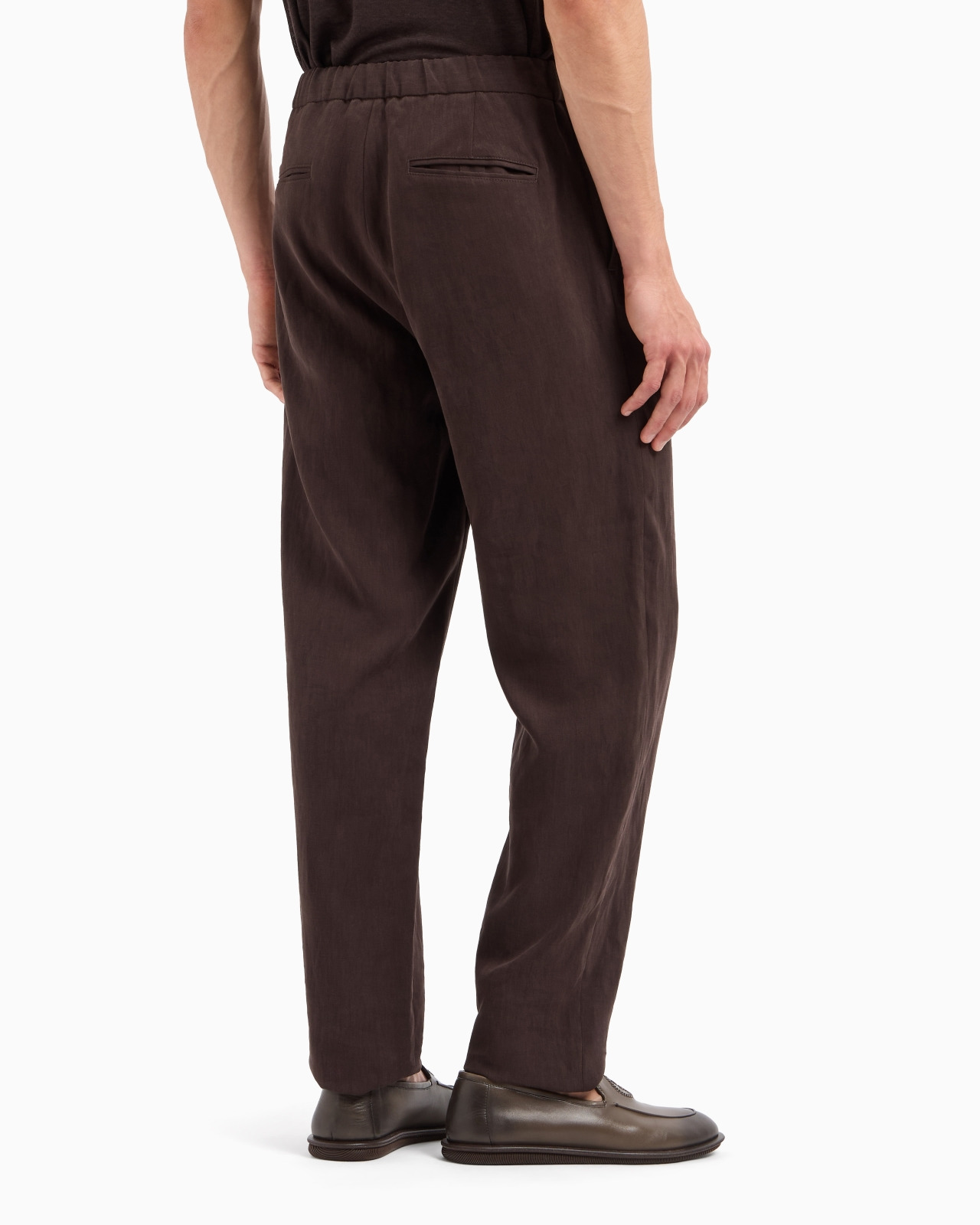 Single-dart, pure linen canvas trousers - 3