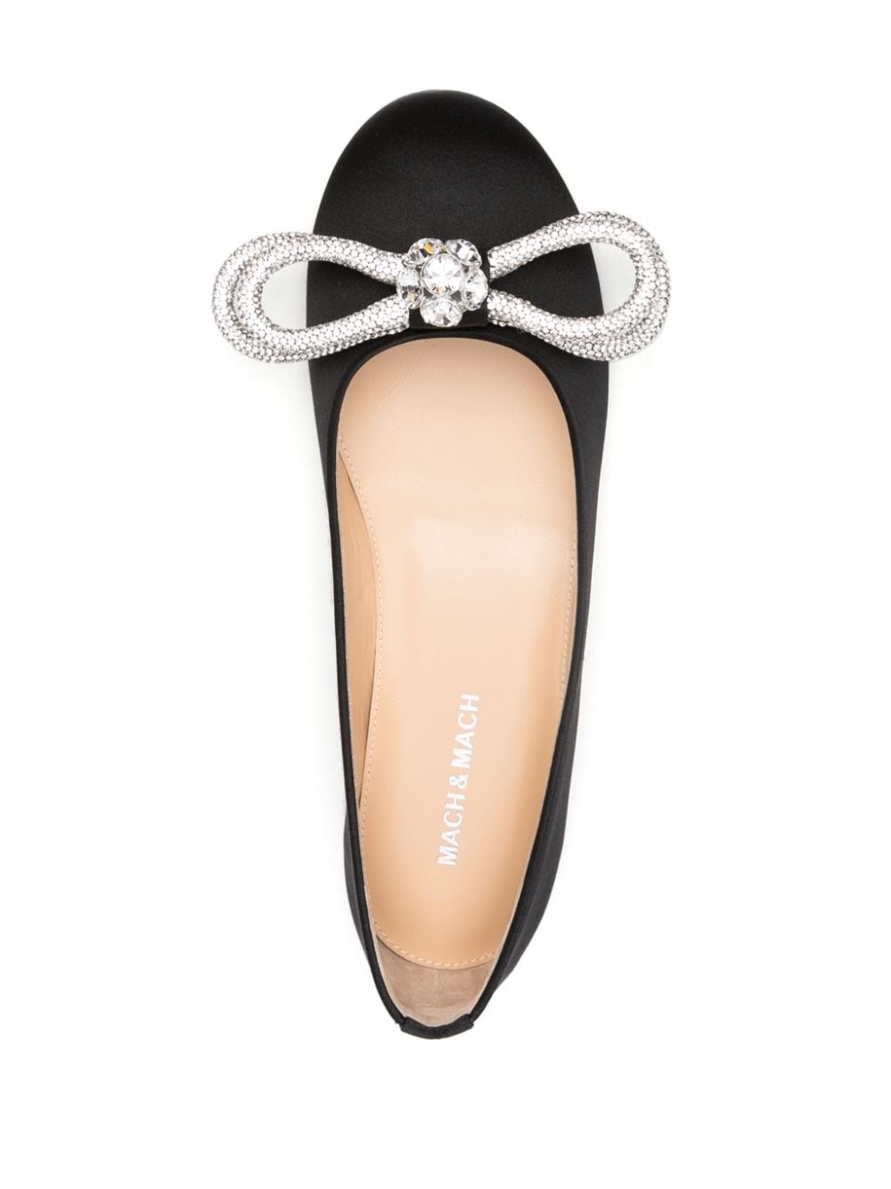 Double Bow satin ballerina shoes - 4