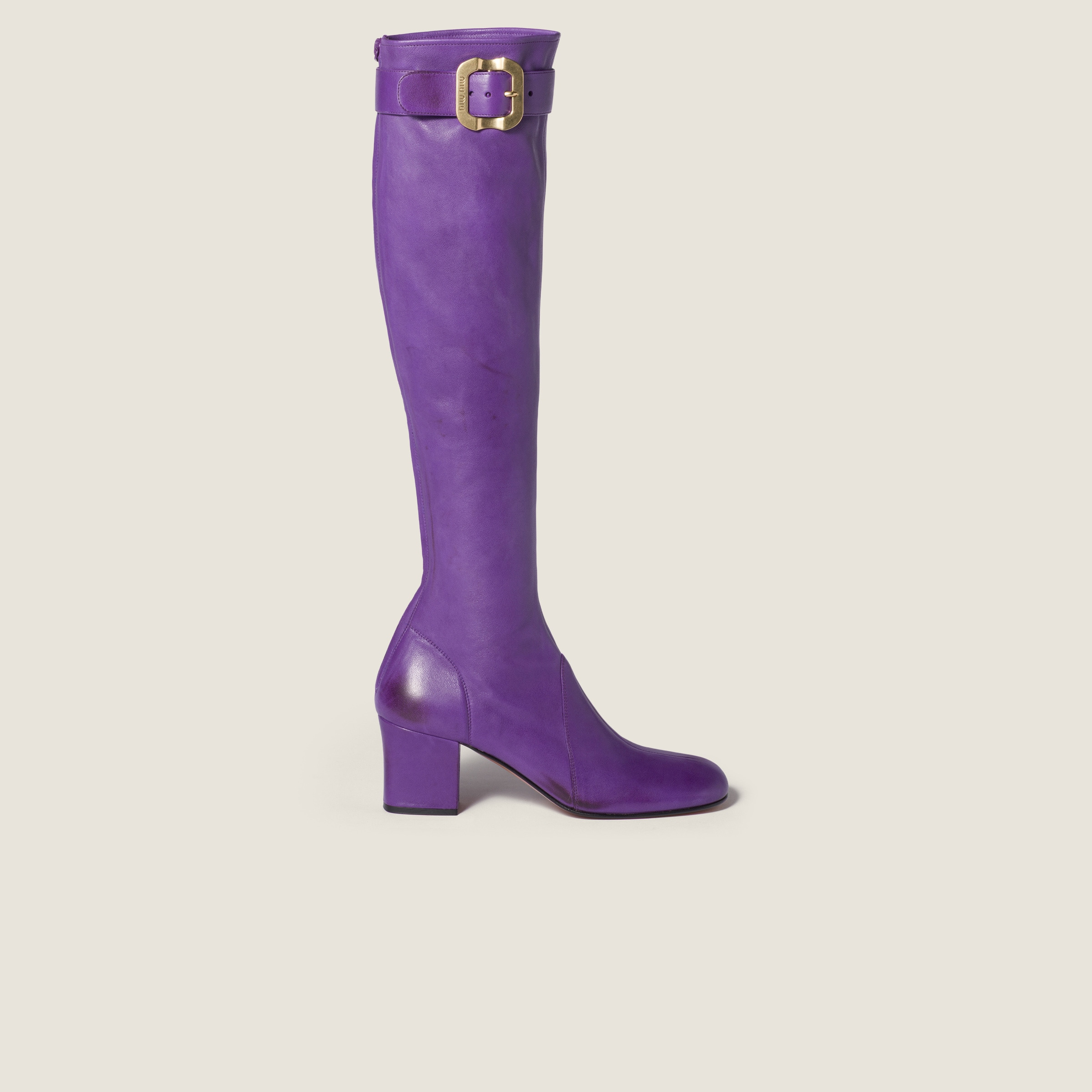 Nappa leather boots with buckle - 2